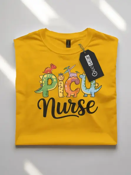 PICU Nurse Dinosaur Shirt – Cute Pediatric Tee - Image 10