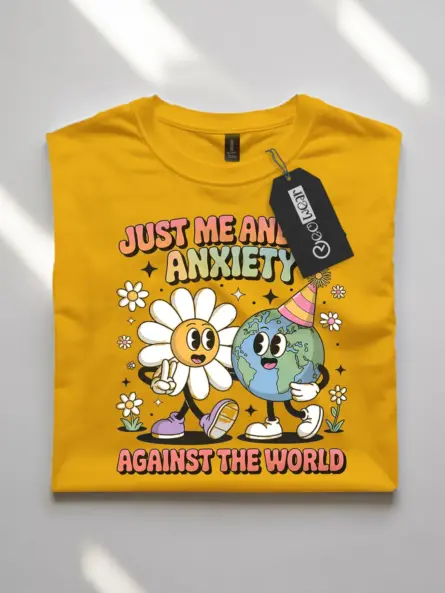 Retro Anxiety T-Shirt – Just Me & My Anxiety - Image 4