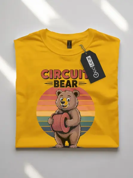 Vintage Electrician Bear T-Shirt for Techies - Image 10