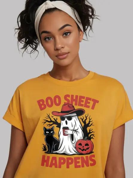 yellow lifestyle – vintage Western ghost shirt for Halloween yellow