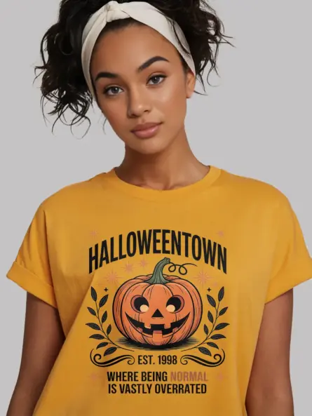 Vintage Halloweentown T-Shirt – Retro Pumpkin Design for Halloween Fans - Image 3