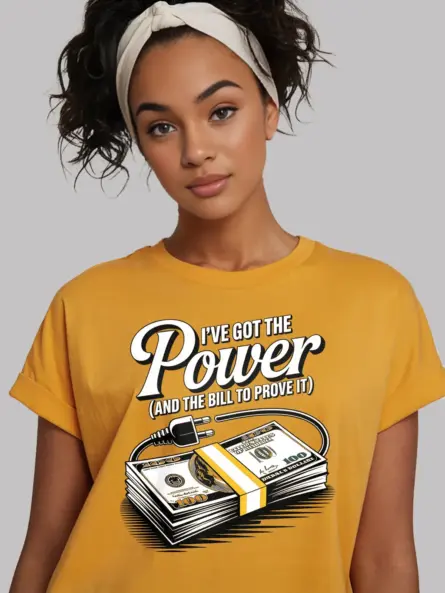 Funny Electrician T-Shirt for Energy Workers Power and Bill Design - Image 3