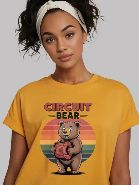 Vintage Electrician Bear T-Shirt for Techies - Image 12