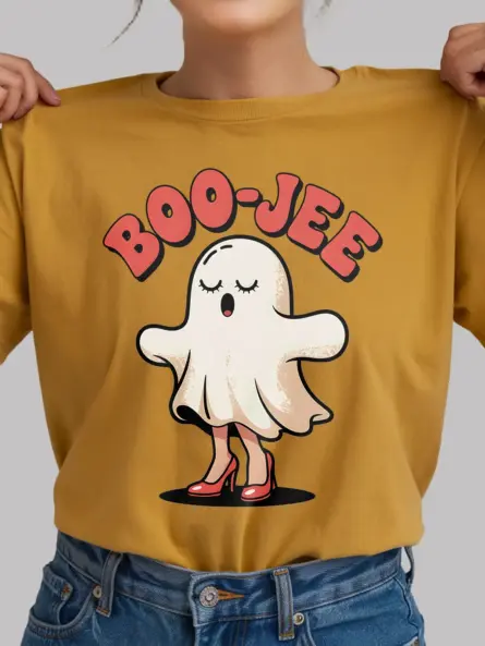 Shirt – boo jee halloween t-shirt retro print ghost design