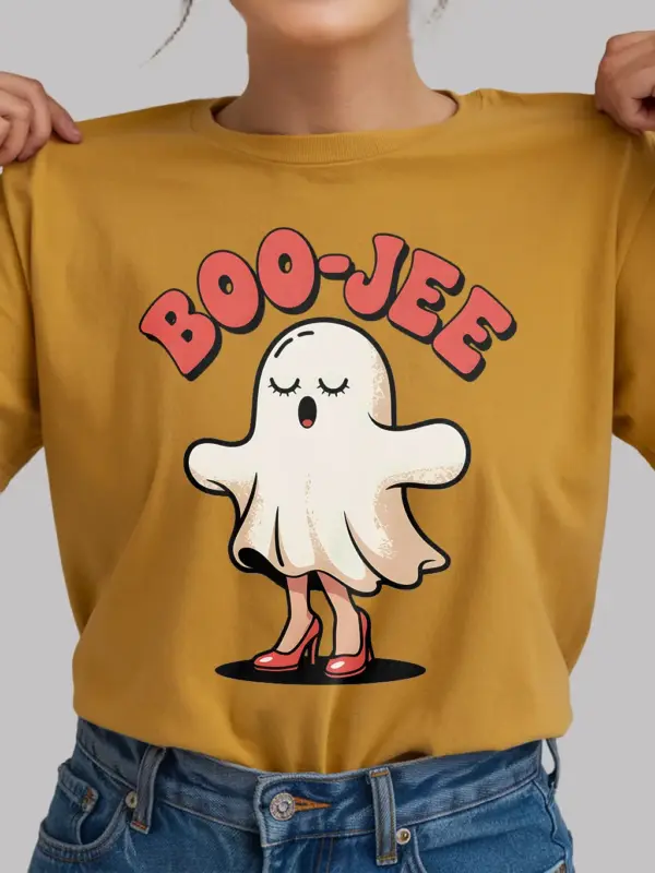 Shirt – boo jee halloween t-shirt retro print ghost design