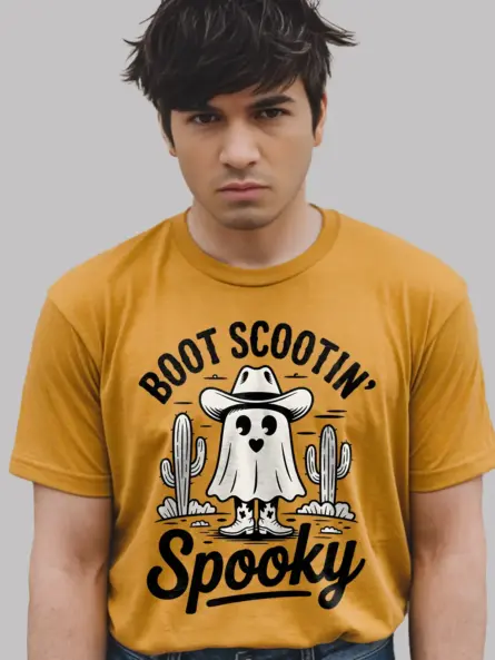 yellow lifestyle – Western ghost tee for country fans white