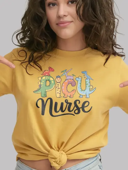 PICU Nurse Dinosaur Shirt – Cute Pediatric Tee - Image 12