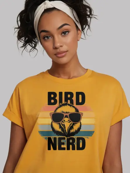 Retro Bird Nerd T-Shirt for Birdwatchers & Ornithology Fans - Image 9