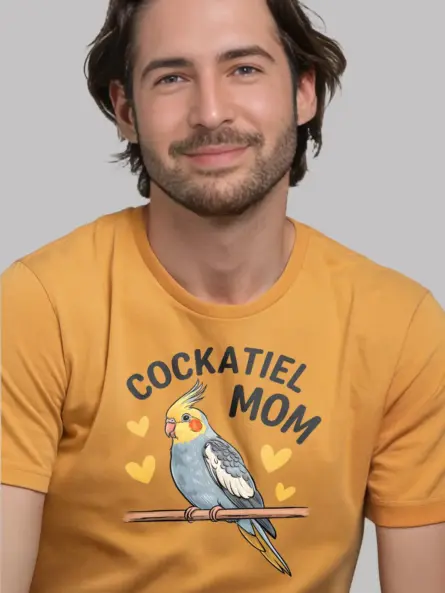 Cute Cockatiel Mom T-Shirt for Bird Lovers - Image 9