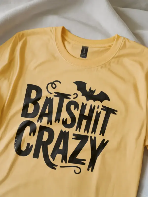 yellow close-up – Grunge vintage batshit crazy t-shirt color