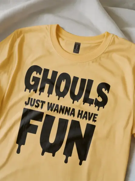 Ghouls Just Wanna Have Fun Shirt – Retro Dripping Text Halloween Tee for Partygoers - Image 9