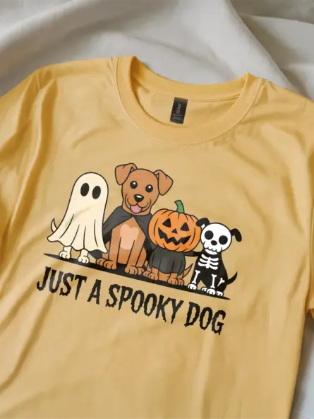 yellow lifestyle – Fall Dog Lover Halloween Shirt – spooky dog halloween t-shirt