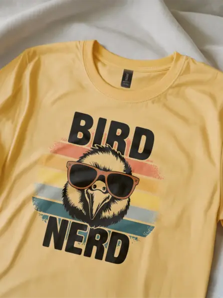 Retro Bird Nerd T-Shirt for Birdwatchers & Ornithology Fans - Image 8