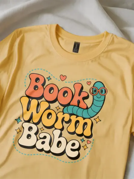 Retro Bookworm T-Shirt for Readers – Cute & Quirky Vintage Design - Image 11