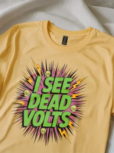 Funny Electrician T-Shirt Skull Comic Style - Image 11