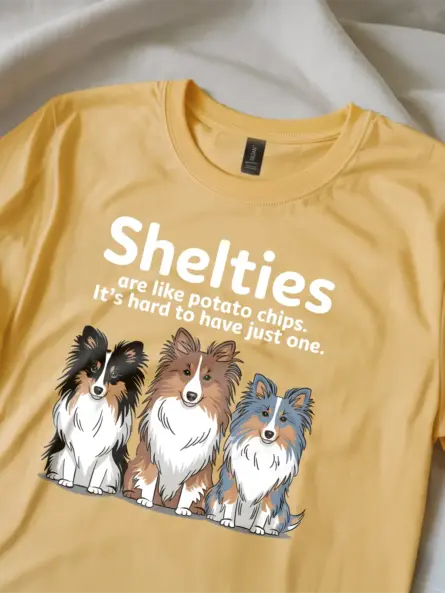 Funny Sheltie Dog Mom Shirt – Potato Chips Quote Tee for Pet Lovers - Image 2