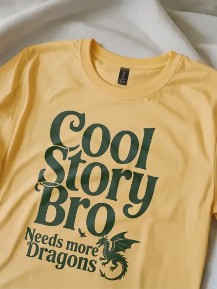 Cool Story Bro Needs More Dragon T-Shirt - Image 5