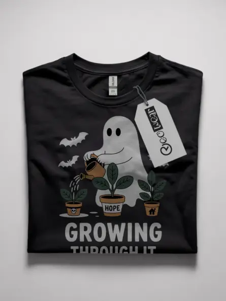 growing through it t-shirt