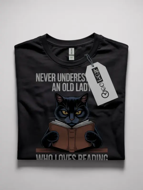 old lady reading t-shirt