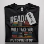 student athlete reading shirt
