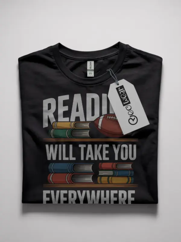 student athlete reading shirt