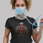 Thanksgiving Nurse TShirt – Funny Turkey Syringe Medical Tee