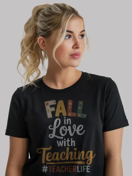 Fall Teacher T-Shirt – Cozy Autumn Vibes for Classroom Style - Image 3