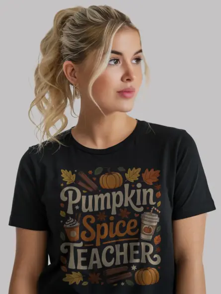 Trendy Pumpkin Spice Teacher Shirt – Cozy Fall Classroom Vibes - Image 3