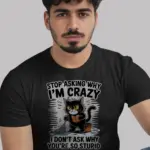 funny introvert cat t-shirt