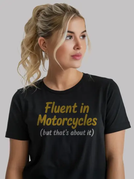 Funny Motorcycle T Shirt – Bold Minimalist Biker Statement Tee - Image 3