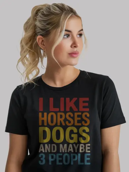 Funny Horse Lover Shirt – Vintage Sarcastic Animal Tee Gift - Image 3