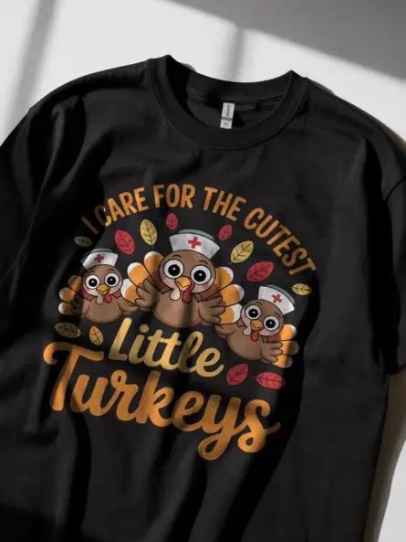 Adorable Cute Nurse Thanksgiving Shirt – Fun Turkey Design for Women - Image 5
