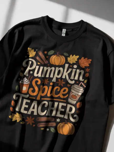 Trendy Pumpkin Spice Teacher Shirt – Cozy Fall Classroom Vibes - Image 2