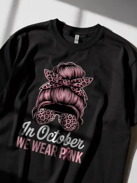 Bold In October We Wear Pink Shirt – Trendy Breast Cancer Tee - Image 2