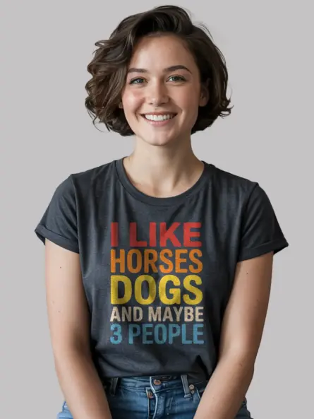 Funny Horse Lover Shirt – Vintage Sarcastic Animal Tee Gift - Image 6