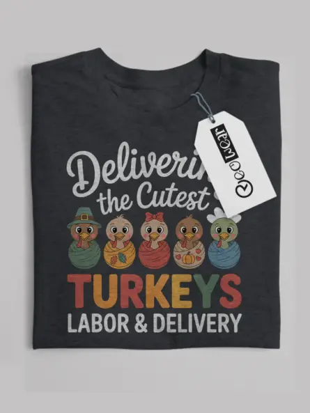 Adorable Labor and Delivery Nurse Thanksgiving Shirt Gift - Image 4