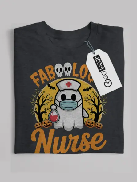Faboolous Halloween Nurse Shirt – Cute Ghost Tee for Nurses - Image 4