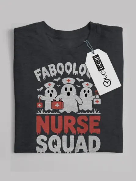 Faboolous Nurse Squad Funny Halloween Nurse T-Shirt for 2025 - Image 4