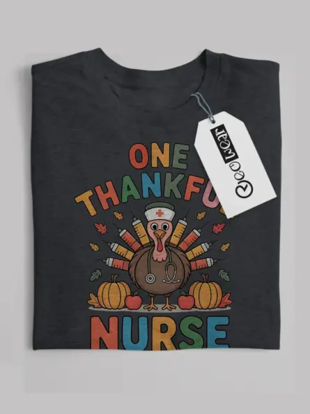 One Thankful Nurse Shirt – Adorable Fall Nurse Appreciation Tee - Image 4