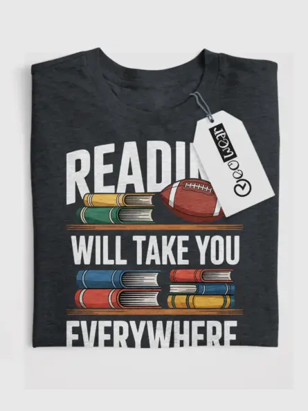 Motivational Student Athlete Reading Shirt – Bold Back to School Tee - Image 4