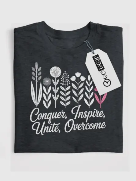Empowering Breast Cancer Awareness Shirt – Botanical Floral Tee - Image 4