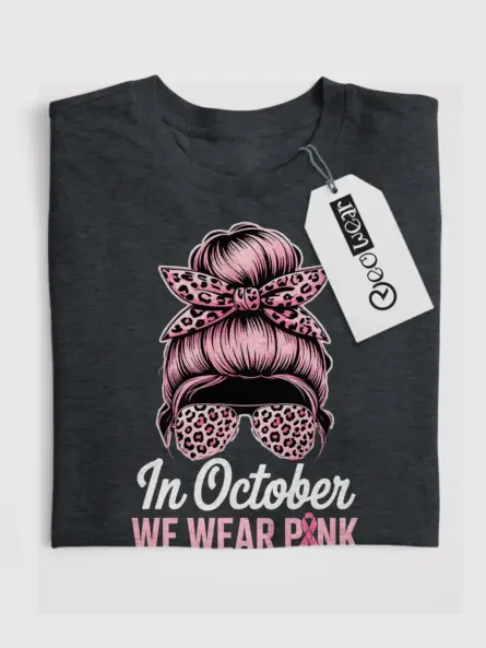 Bold In October We Wear Pink Shirt – Trendy Breast Cancer Tee - Image 4