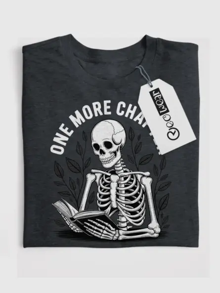 One More Chapter Shirt – Gothic Book Lover Tee for Night Readers - Image 4