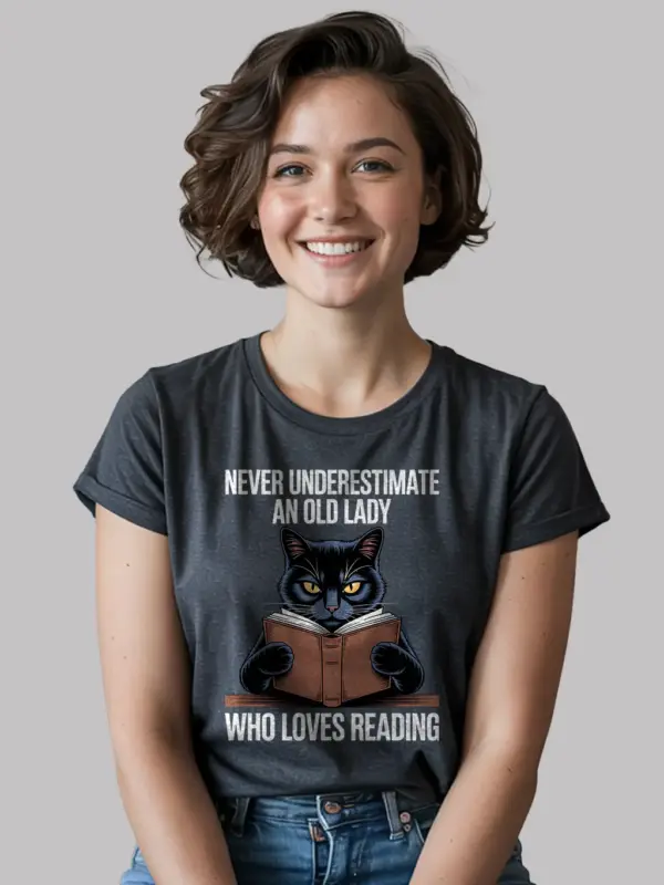 old lady reading t-shirt