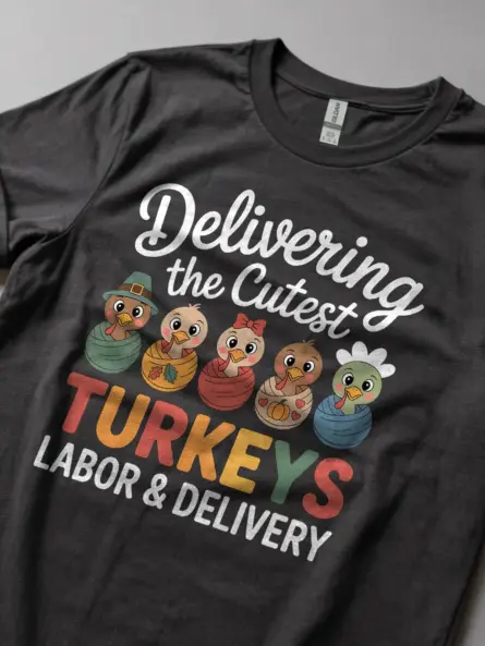 Adorable Labor and Delivery Nurse Thanksgiving Shirt Gift - Image 5