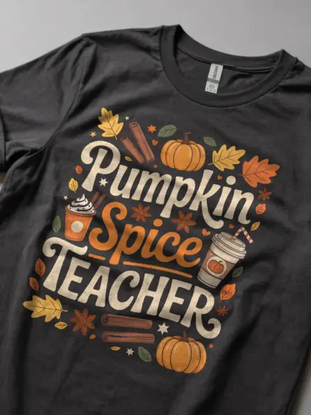 Trendy Pumpkin Spice Teacher Shirt – Cozy Fall Classroom Vibes - Image 5
