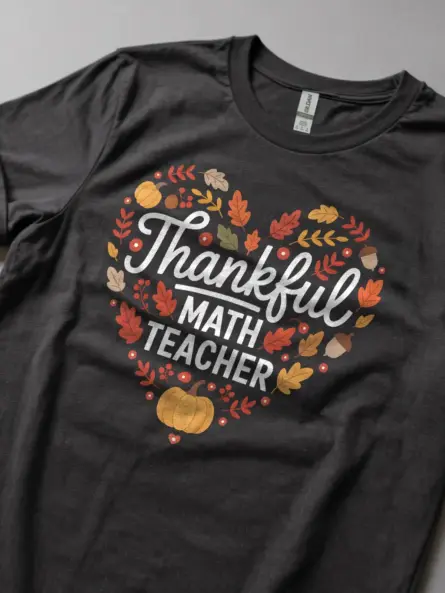 Thankful Math Teacher Shirt – Cute Fall Gift for Educators - Image 5