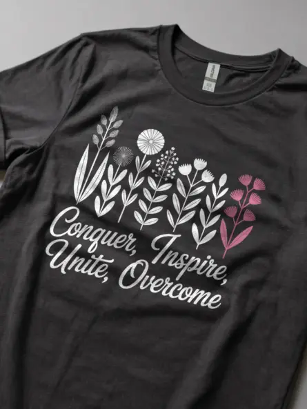 Empowering Breast Cancer Awareness Shirt – Botanical Floral Tee - Image 5