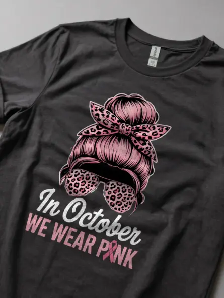 Bold In October We Wear Pink Shirt – Trendy Breast Cancer Tee - Image 5