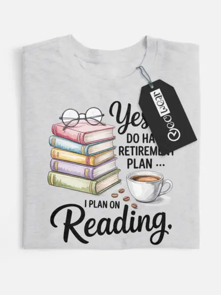 retired book lover t-shirt